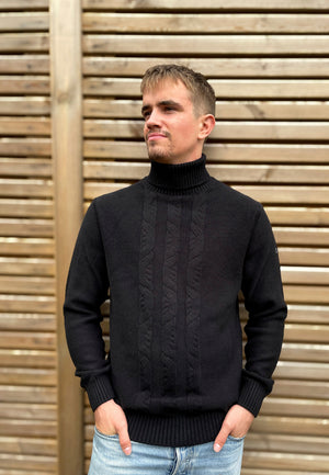 colour_Black|High Neck Jumper