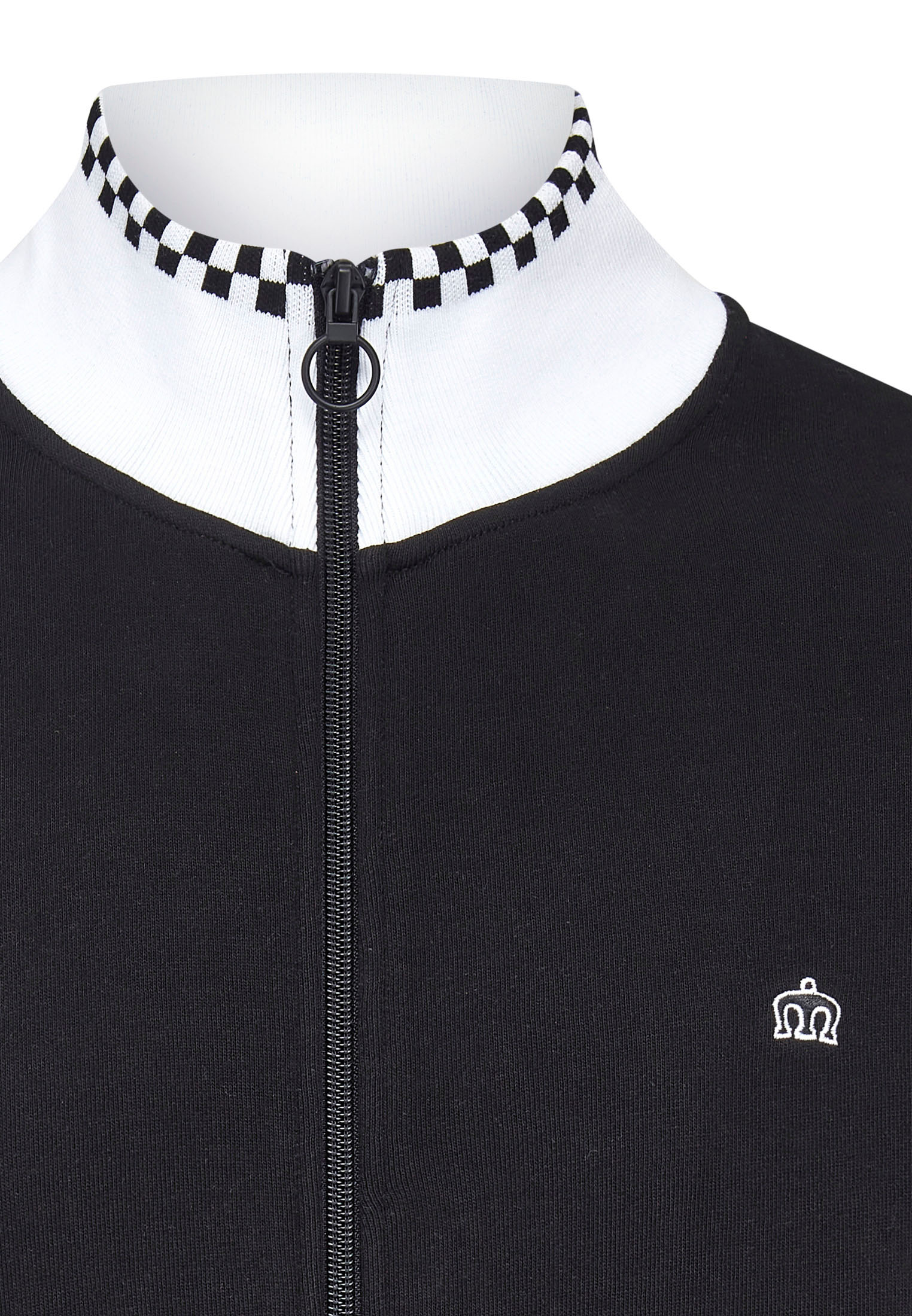 Zip Through with Ska Details Tracktop in Black