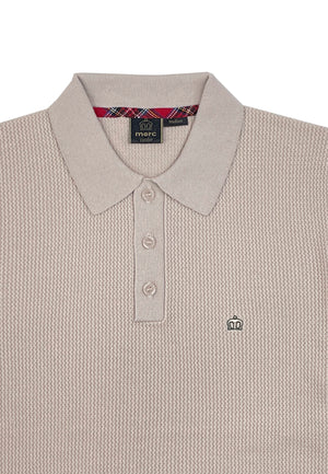 colour_Cream|Knitted Polo Shirt