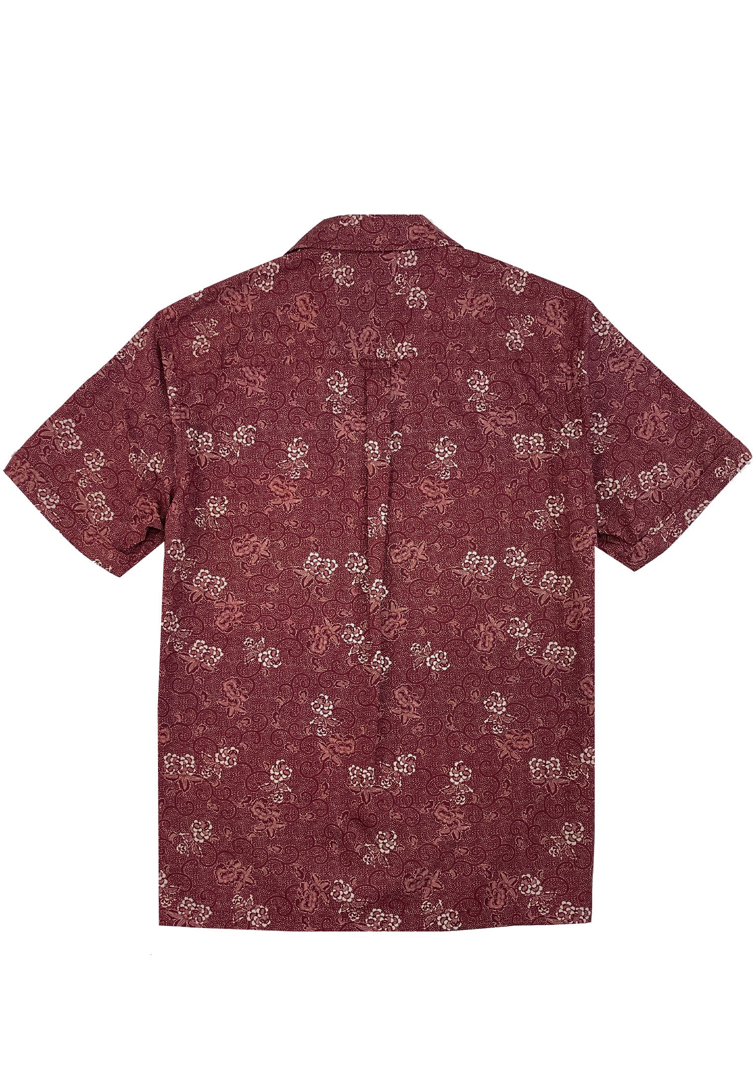 colour_Burgundy|Foliage Print Shirt