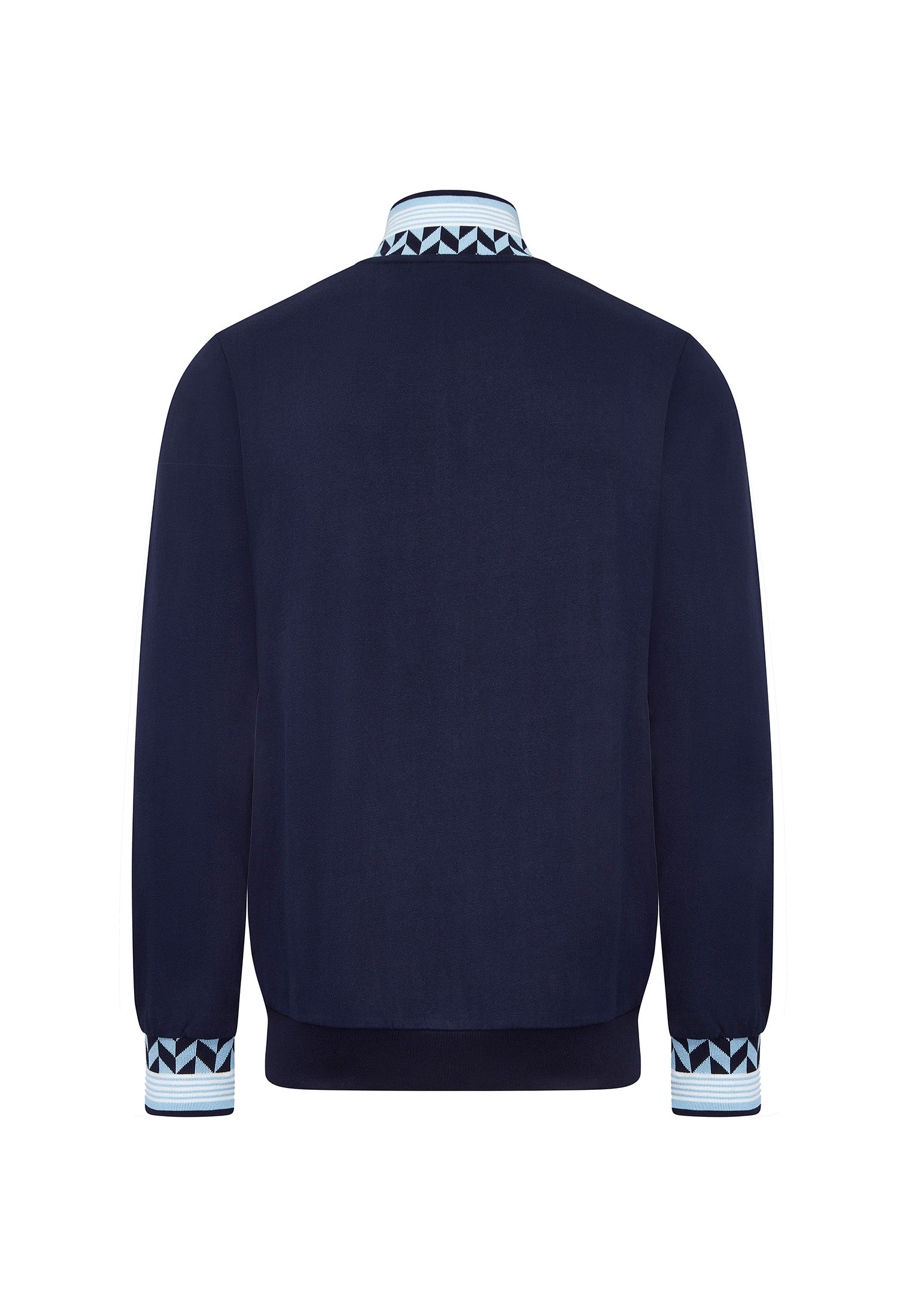 colour_Navy|Zip Through Track Top With Chest Logo Badge