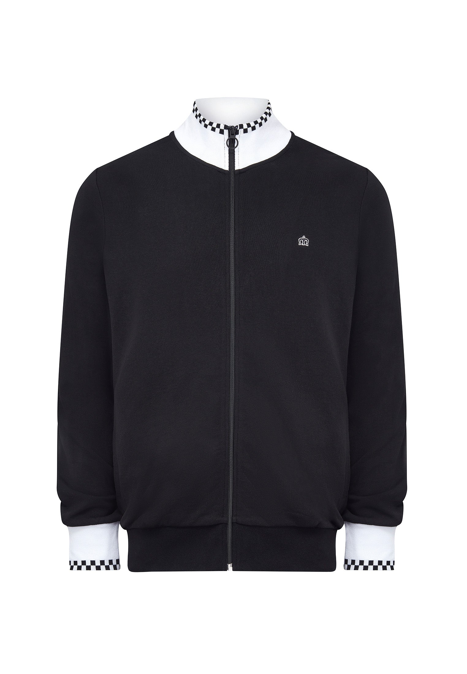 Zip Through with Ska Details Tracktop in Black