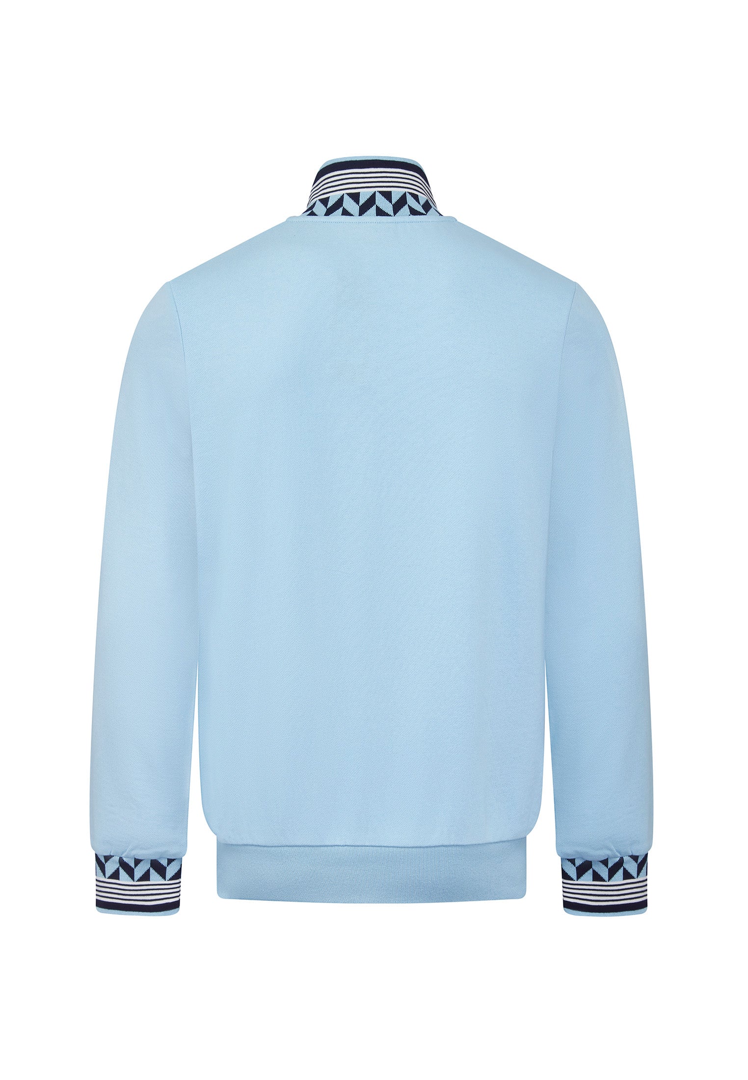 colour_Sky|Zip Through Track Top With Chest Logo Badge