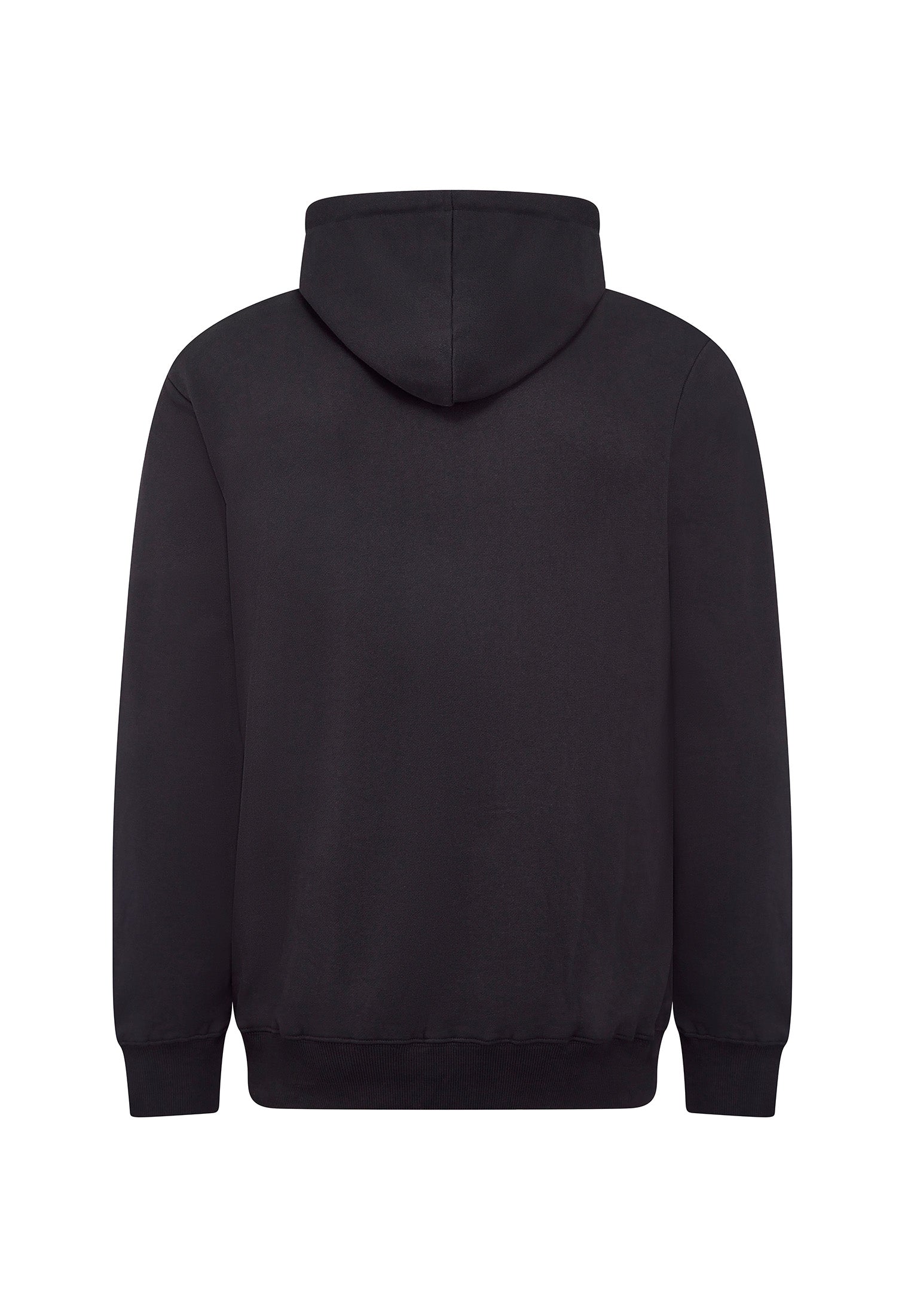 Badged Printed Hoodie with cords