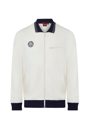 colour_Vanilla|Zip Through Tracktop with zipper on the chest