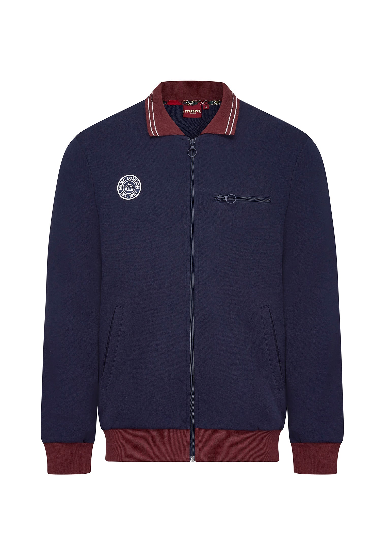 Zip Through Tracktop with zipper on the chest