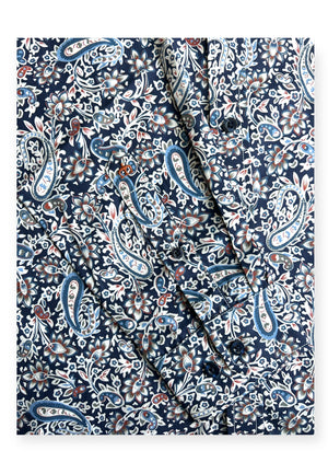 colour_Navy|Paisley Printed Shirt