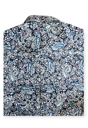 colour_Navy|Paisley Printed Shirt