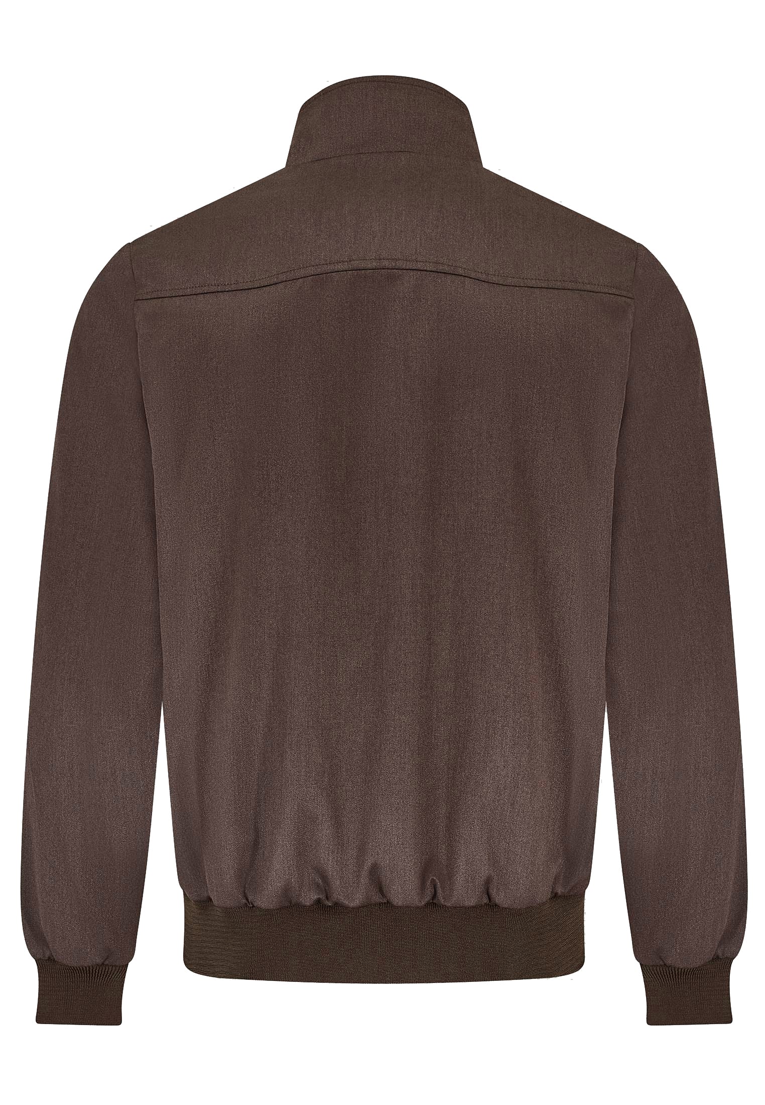 colour_Dark Brown|Wimpole Brown Tonic Harrington Jacket [MADE IN ENGLAND]
