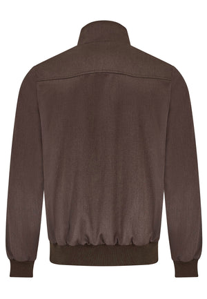 colour_Dark Brown|Wimpole Brown Tonic Harrington Jacket [MADE IN ENGLAND]