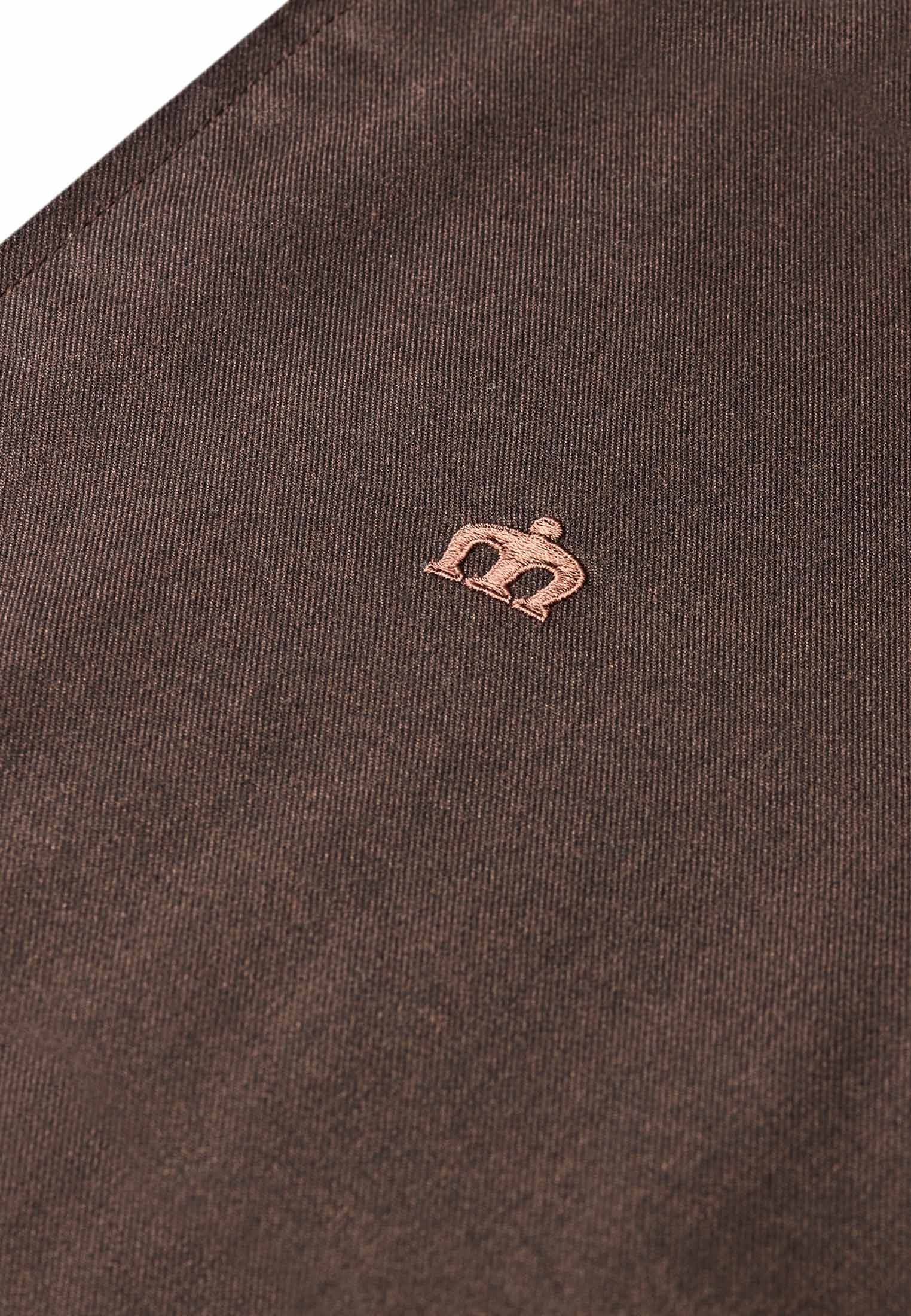 colour_Dark Brown|Wimpole Brown Tonic Harrington Jacket [MADE IN ENGLAND]