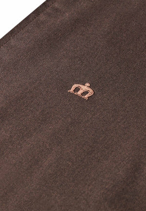 colour_Dark Brown|Wimpole Brown Tonic Harrington Jacket [MADE IN ENGLAND]