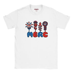 Colour_White|Bloom Printed T-Shirt Merc x Phigment
