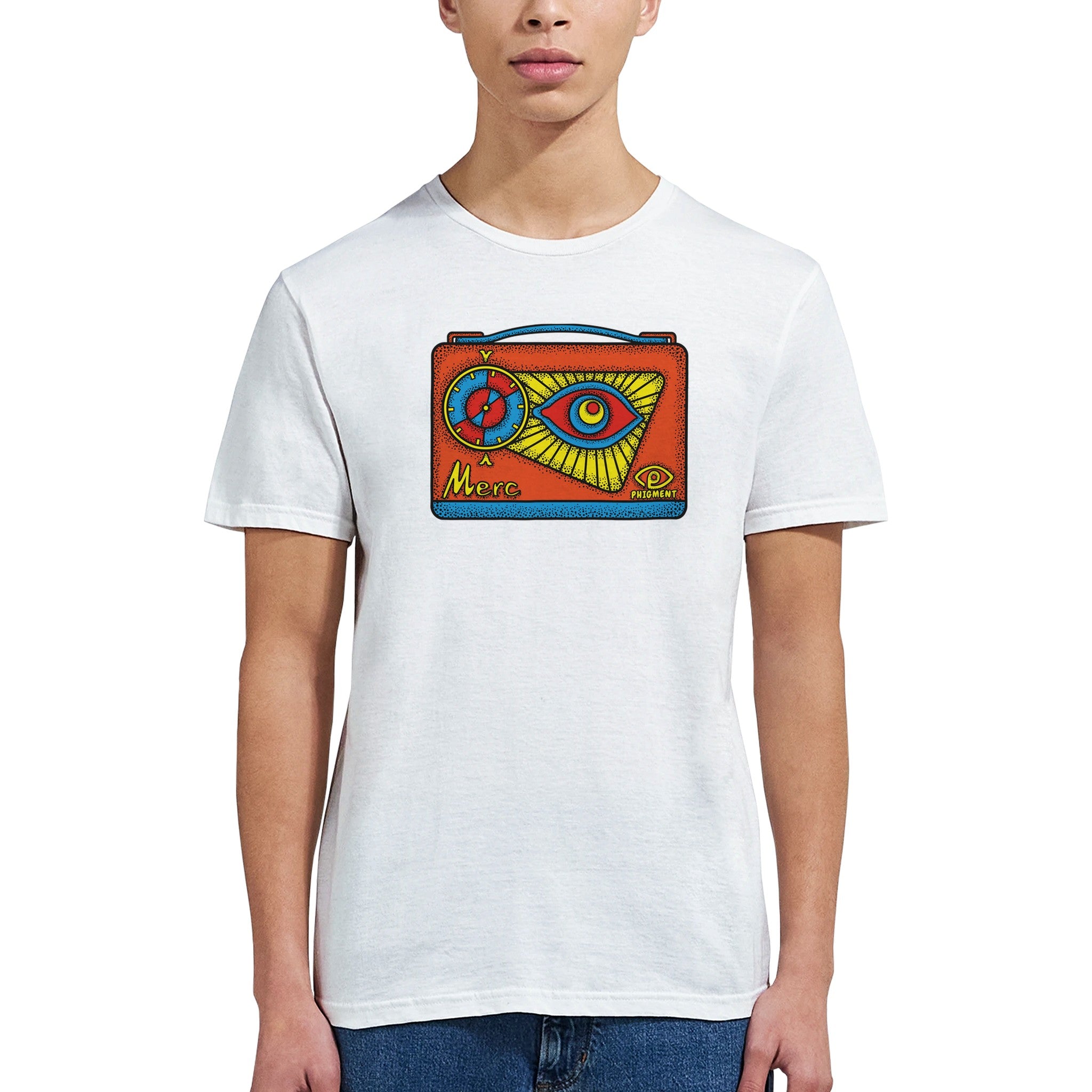 Colour_White|Radio Printed T-Shirt Merc x Phigment