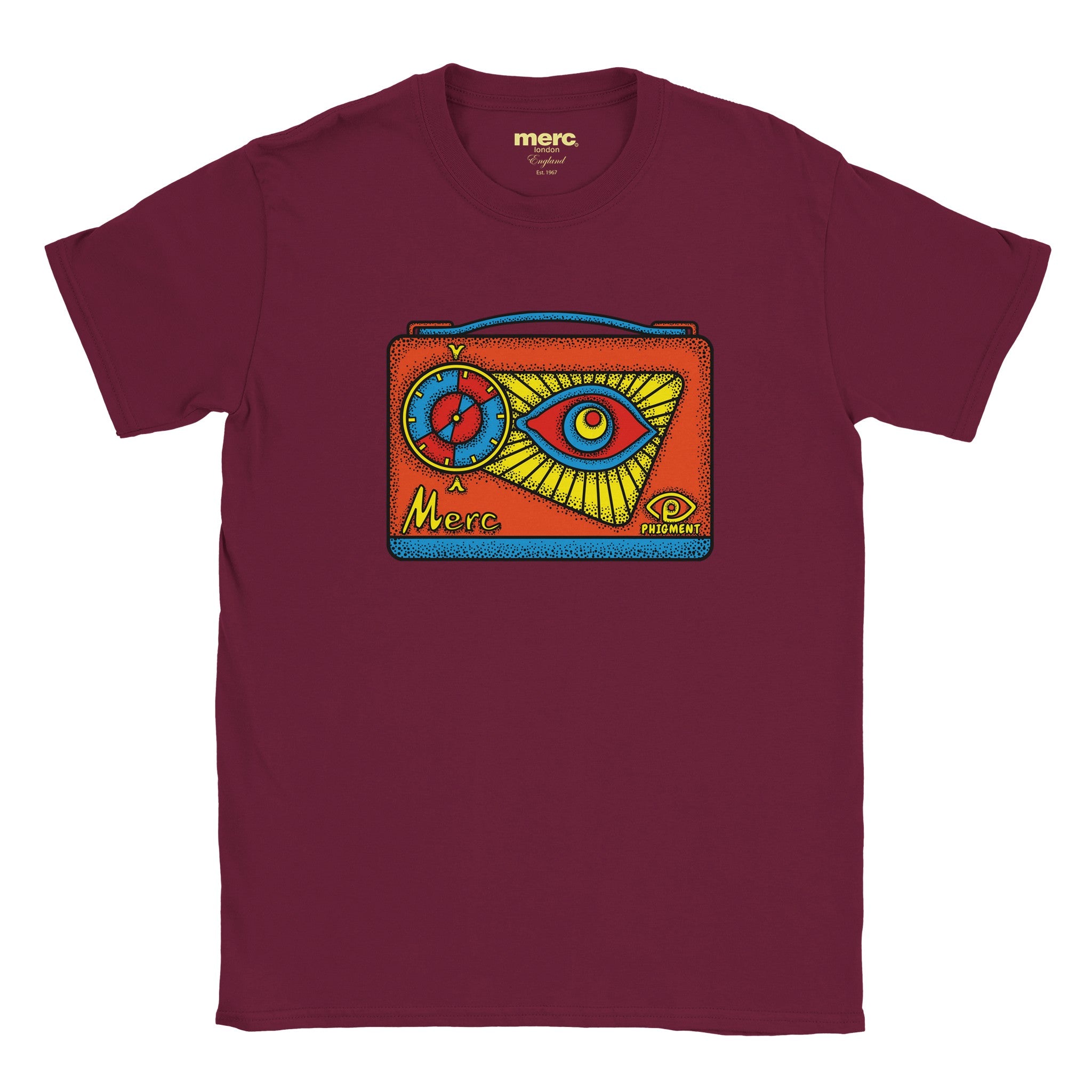 Colour_Maroon|Radio Printed T-Shirt Merc x Phigment