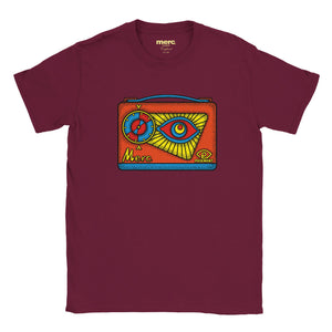 Colour_Maroon|Radio Printed T-Shirt Merc x Phigment