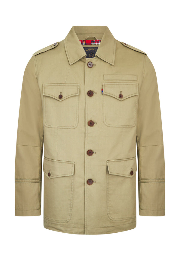 colour_Olive|Merc Field 4 Pockets Jacket Front