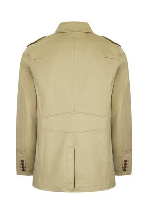 colour_Olive|Merc Field 4 Pockets Jacket Back