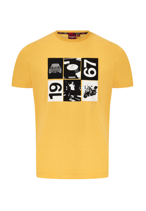 colour_Ochre|Printed T-Shirt in Yellow