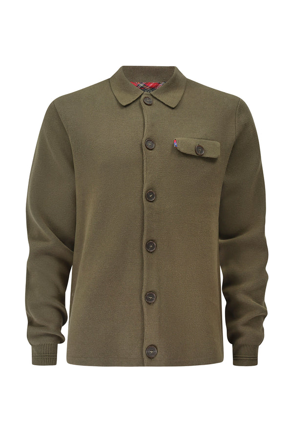 Colour_Olive|Rathbone Milano Knitwear Mens Workshirt In Biscuit