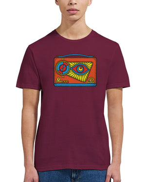 Colour_Maroon|Radio Printed T-Shirt Merc x Phigment