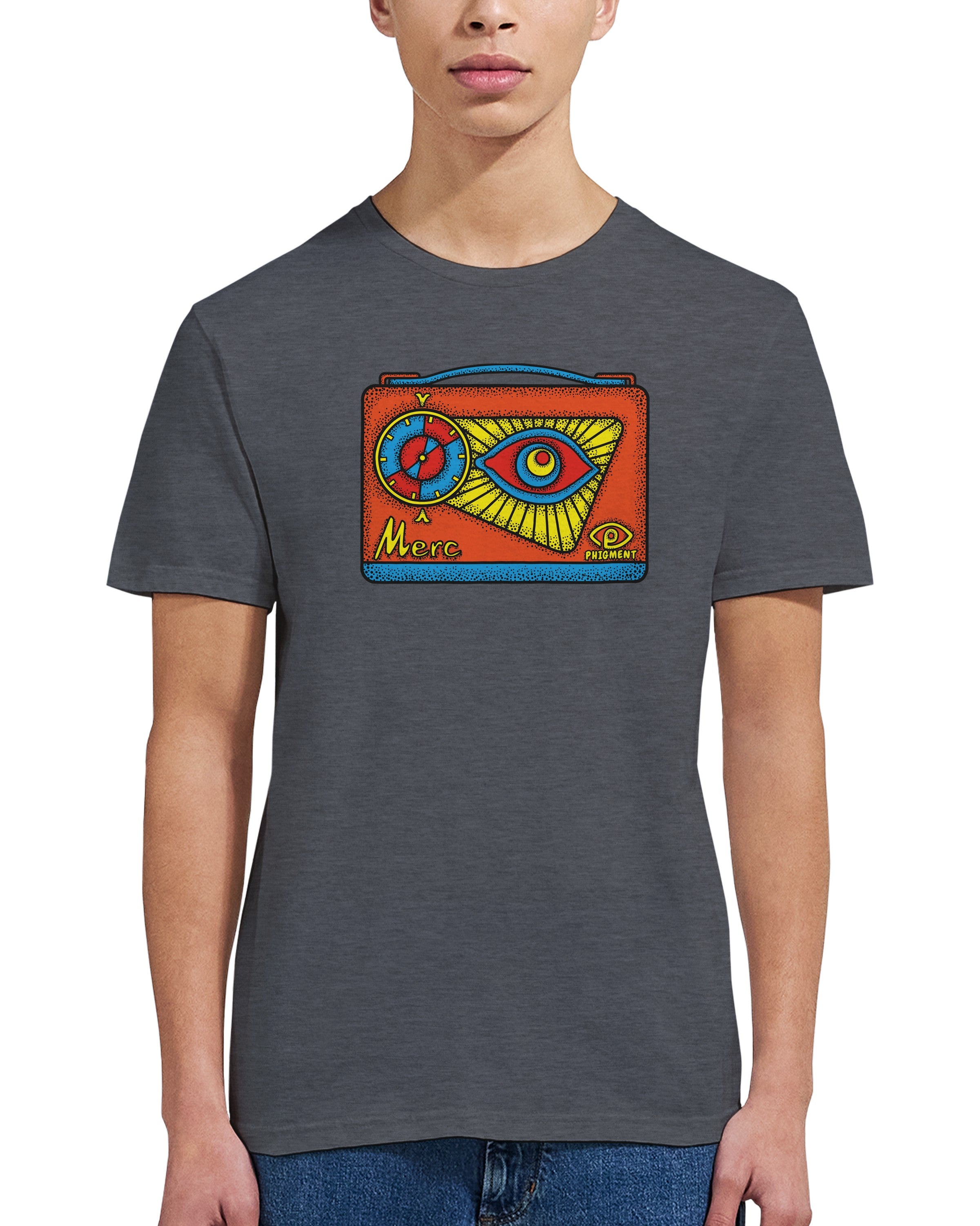 Colour_Dark Heather|Radio Printed T-Shirt Merc x Phigment