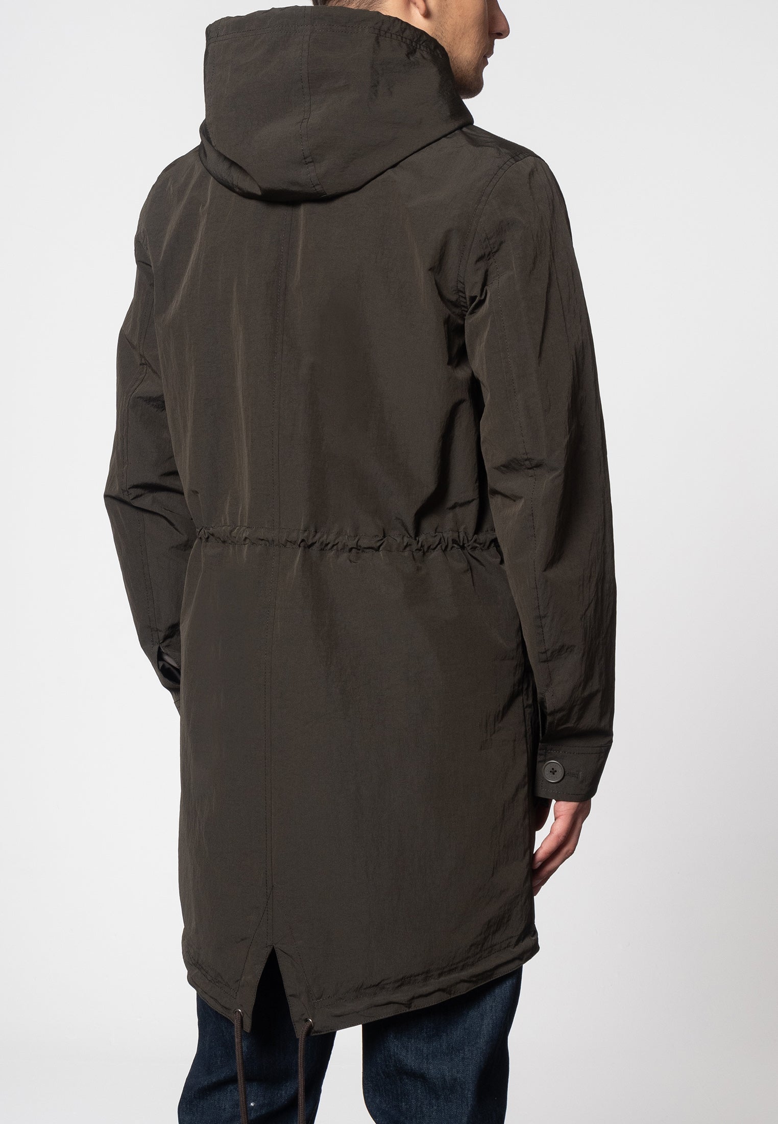 colour_Dark Khaki|Merc London Defoe Parka with Badges
