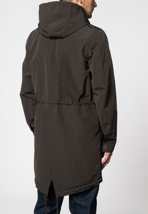 colour_Dark Khaki|Merc London Defoe Parka with Badges