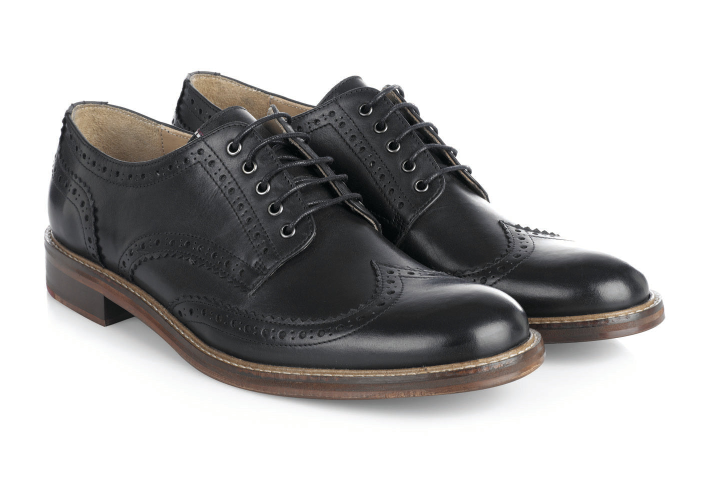 Trafalgar Leather Brogue - Black / 6 - Merc London