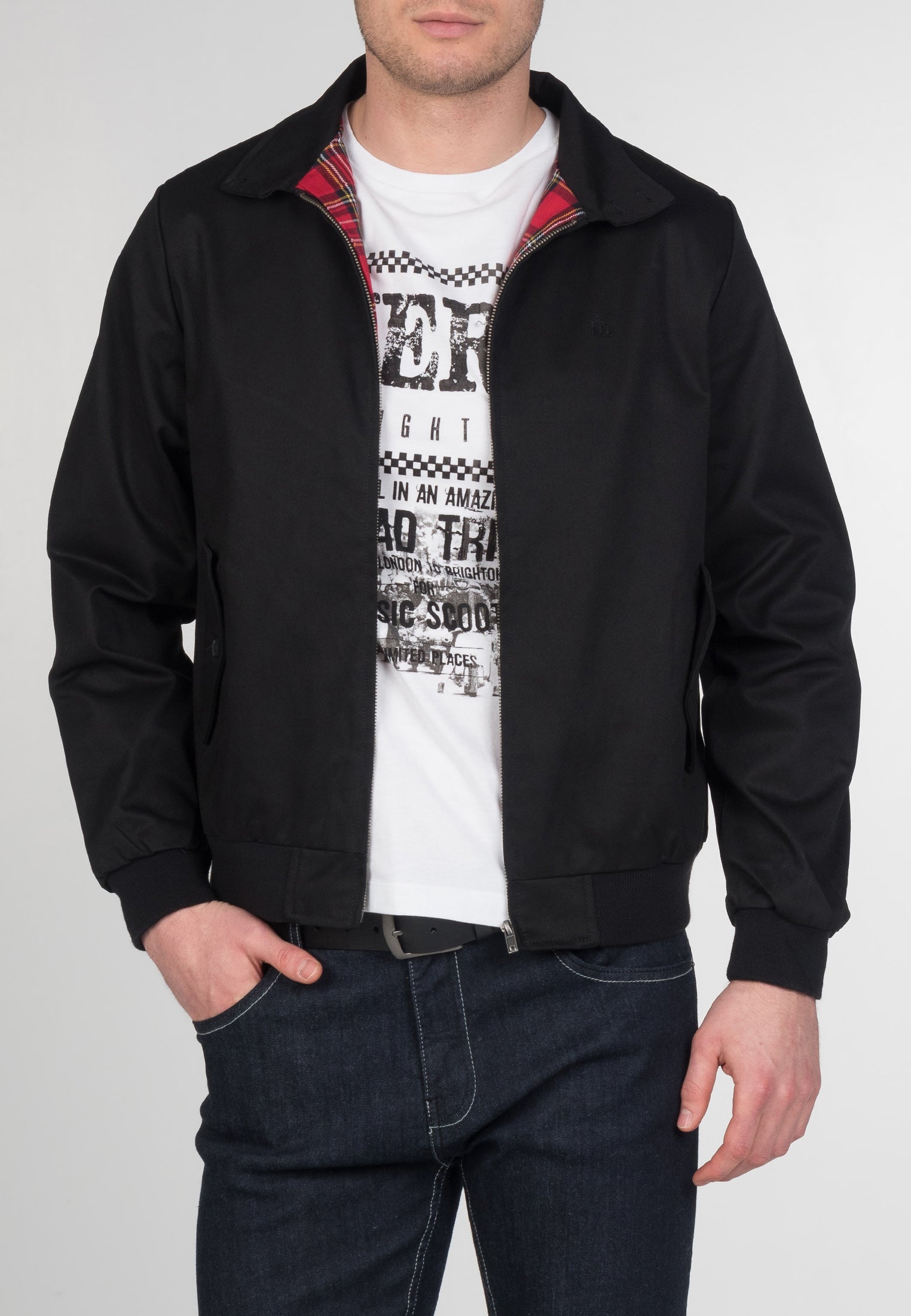 Hombre – Chaqueta Harrington Training en Marrón Roble Oscuro