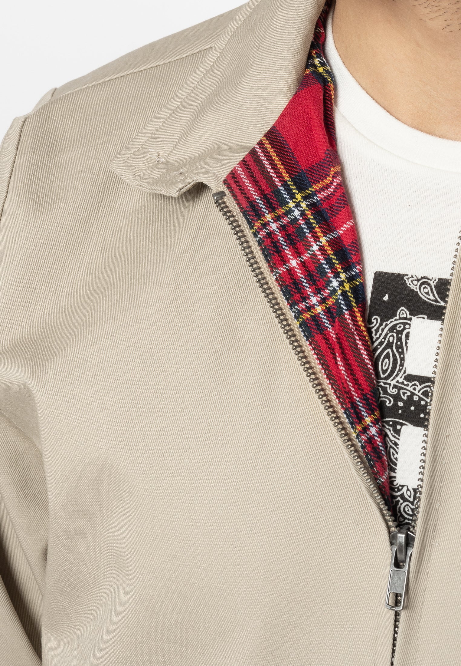 colour_Beige|The Harrington Jacket - Merc London