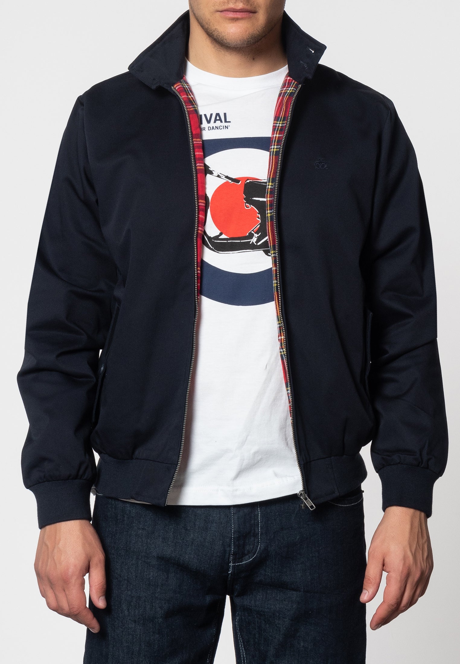 Chaqueta Harrington oversize recta de scuba