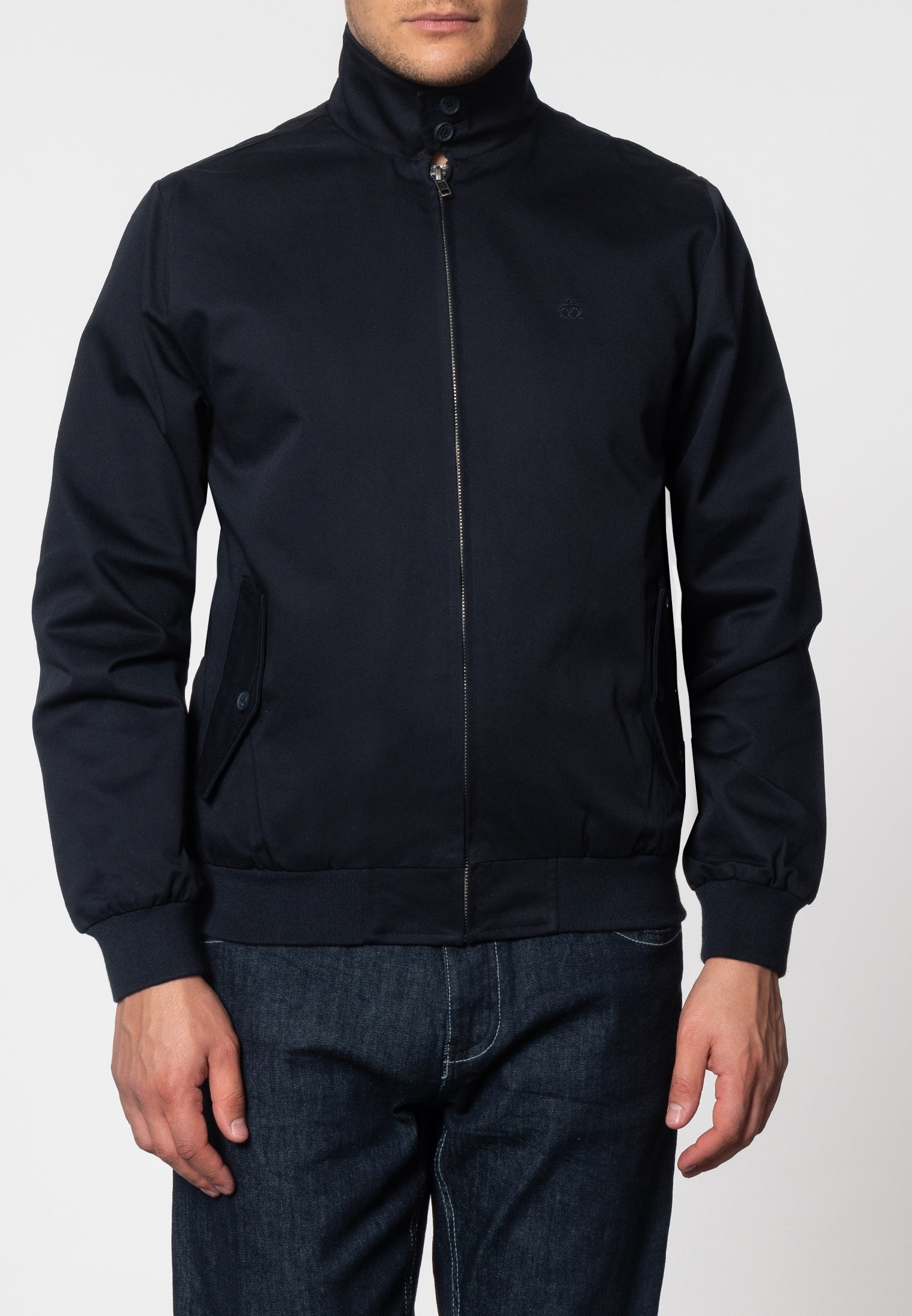 colour_Navy|The Harrington Jacket - Merc London