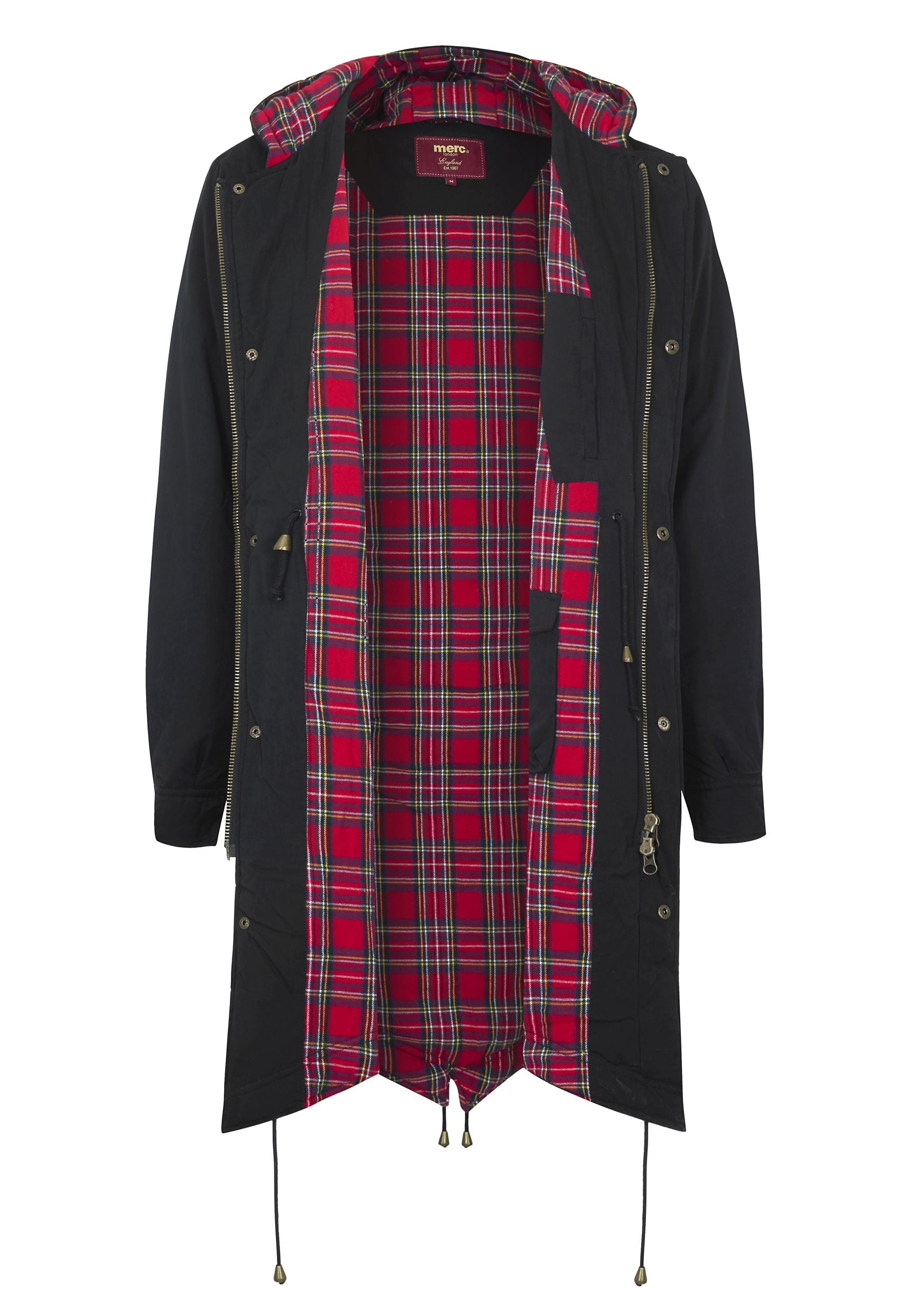 colour_Black|Tobias Fishtail Parka - Merc London