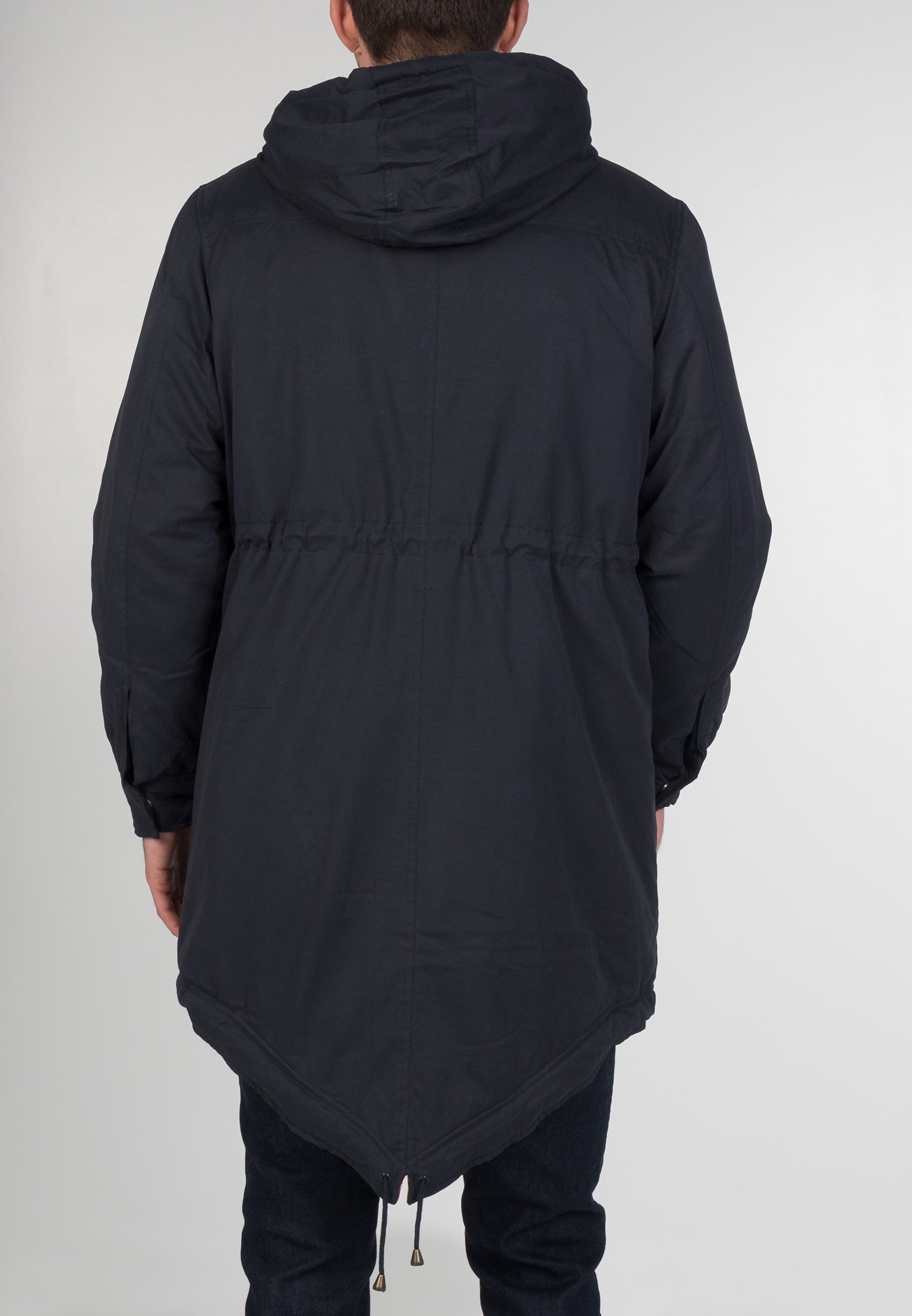 colour_Navy|Tobias Fishtail Parka - Merc London