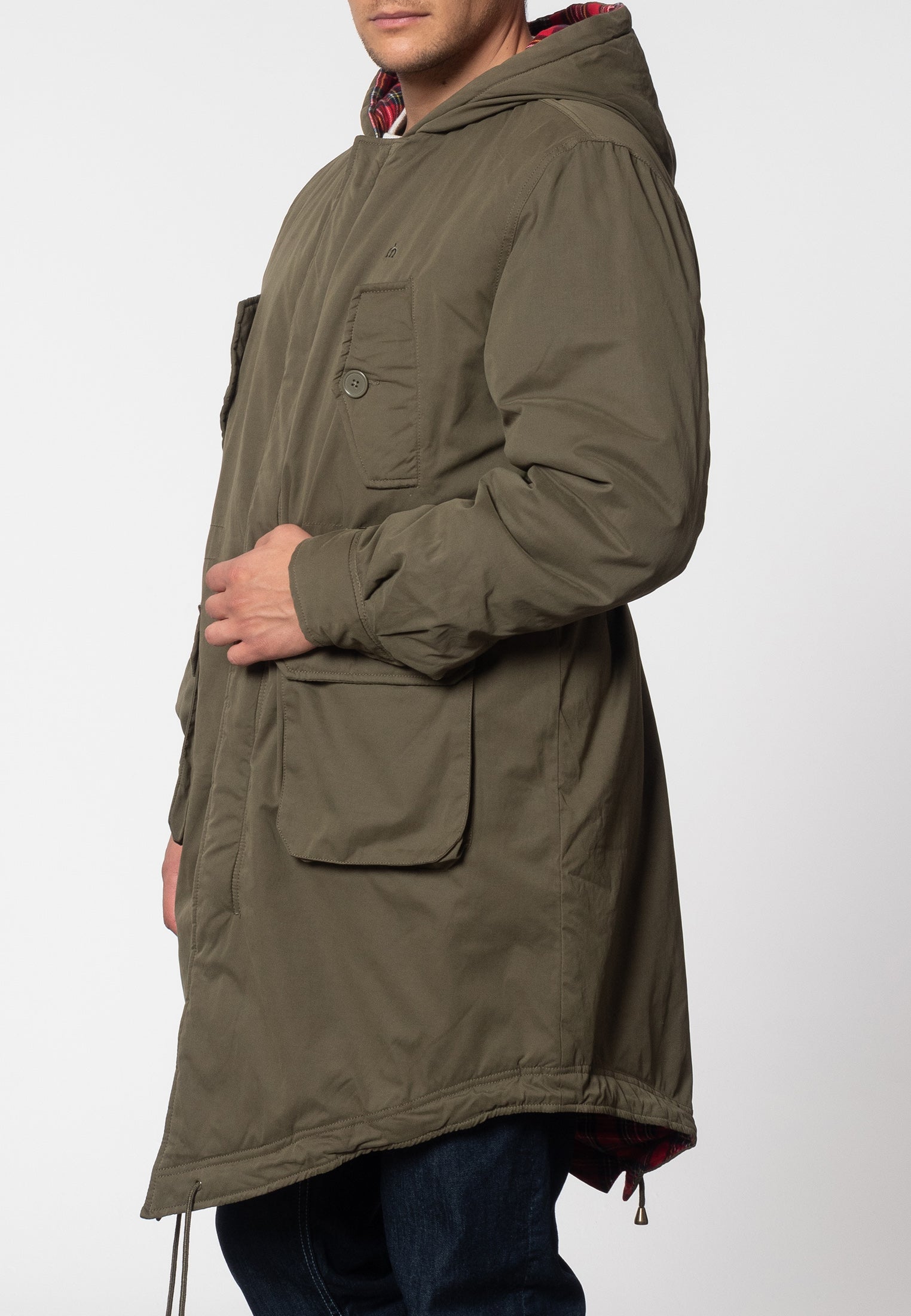 colour_Combat Green|Tobias Fishtail Parka - Merc London
