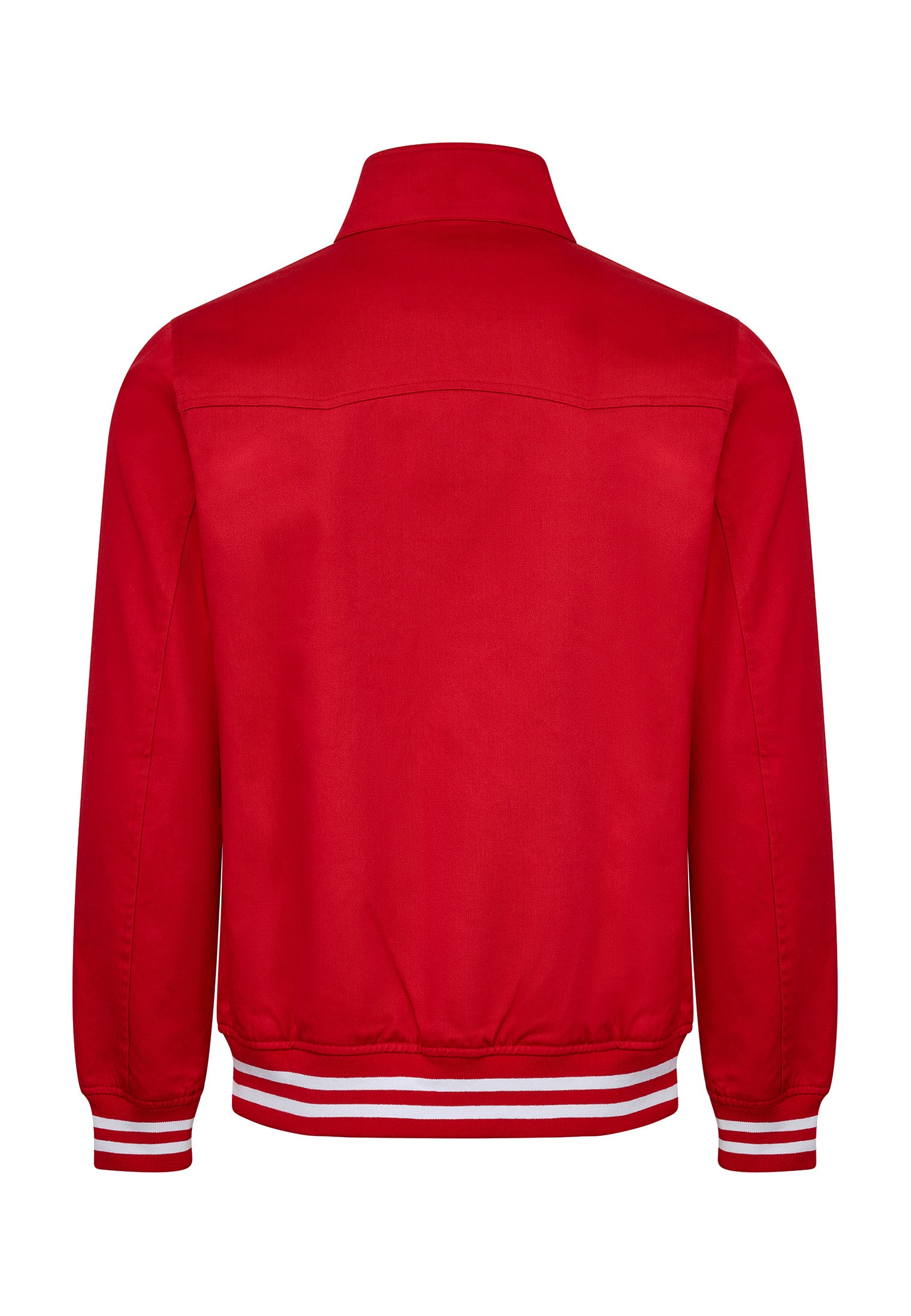 Dunston Tipping Details Harringon Jacket in Red - Merc London