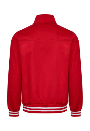 colour_Deep Red|Dunston Tipping Details Harringon Jacket in Red - Merc London