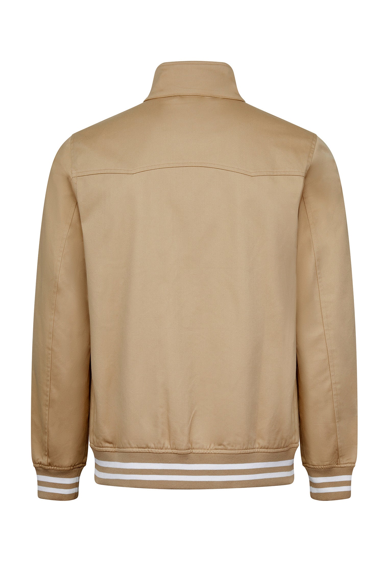 colour_Tan|Dunston Tipping Details Harringon Jacket in Tan - Merc London
