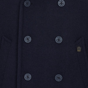 colour_Dark Navy|Doyle Pea Coat - Merc London