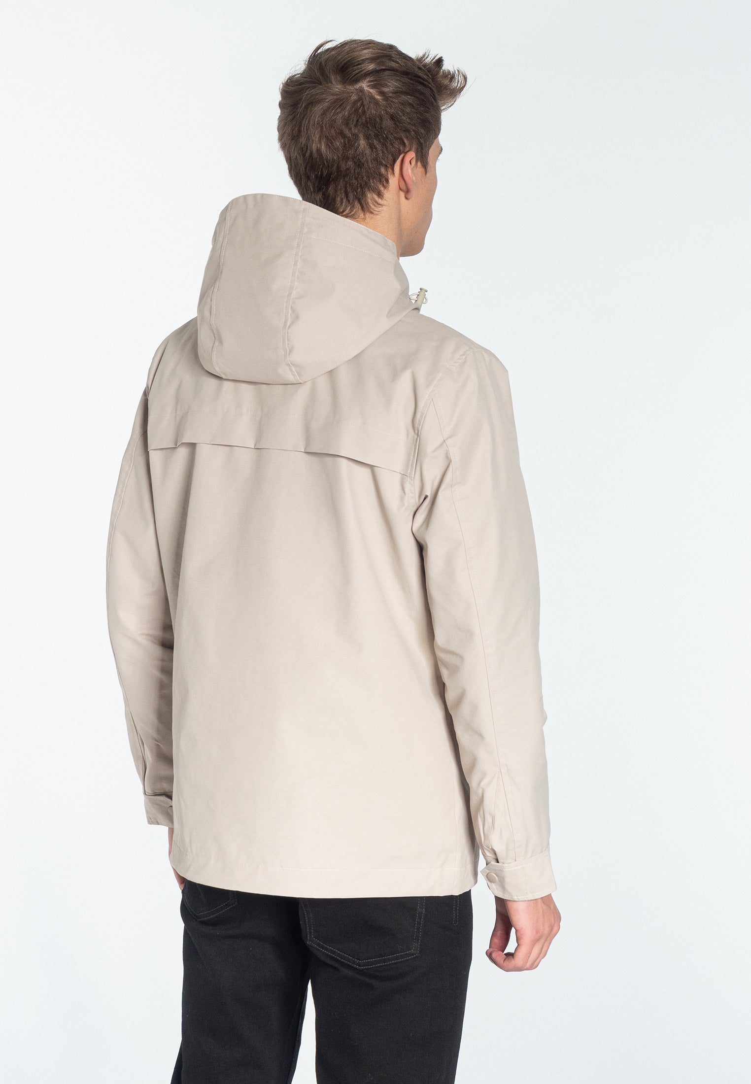 Shield Pullover Windbreaker Jacket Stone - Merc London