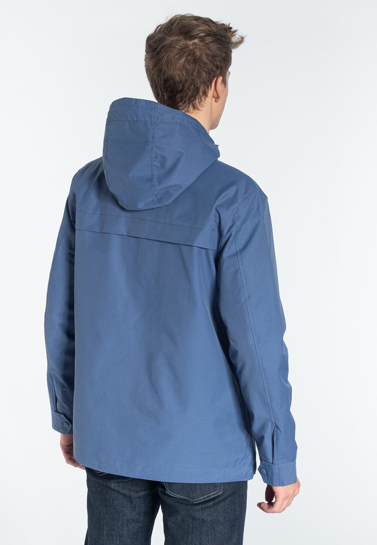 Shield Pullover Windbreaker Jacket Blue - Merc London