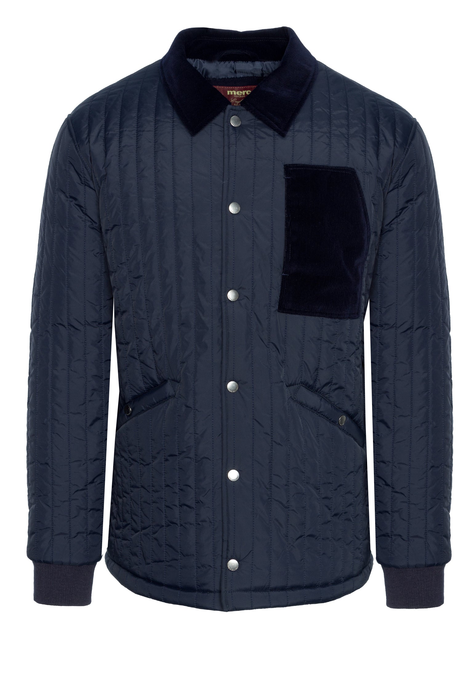 colour_Navy|Charter Quilted Jacket - Merc London