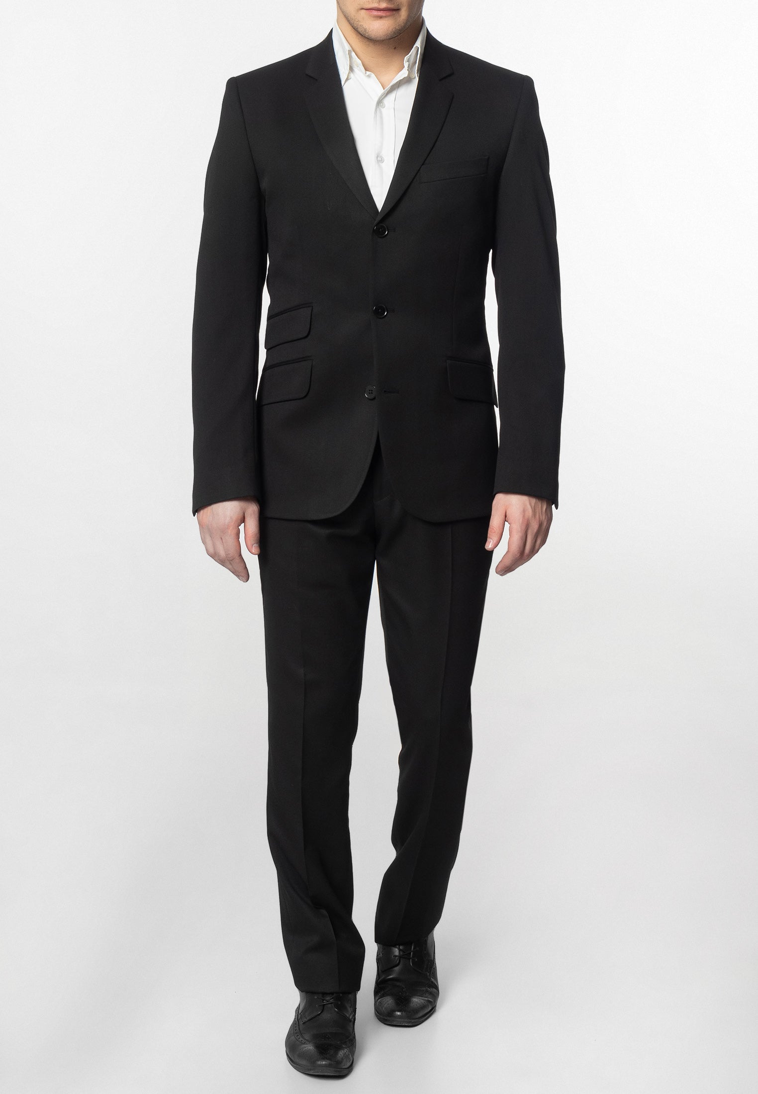 Plain Black Suit Jacket - Merc London