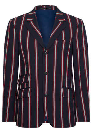 Colour_Navy | Hemmingway Blazer Front - Merc London