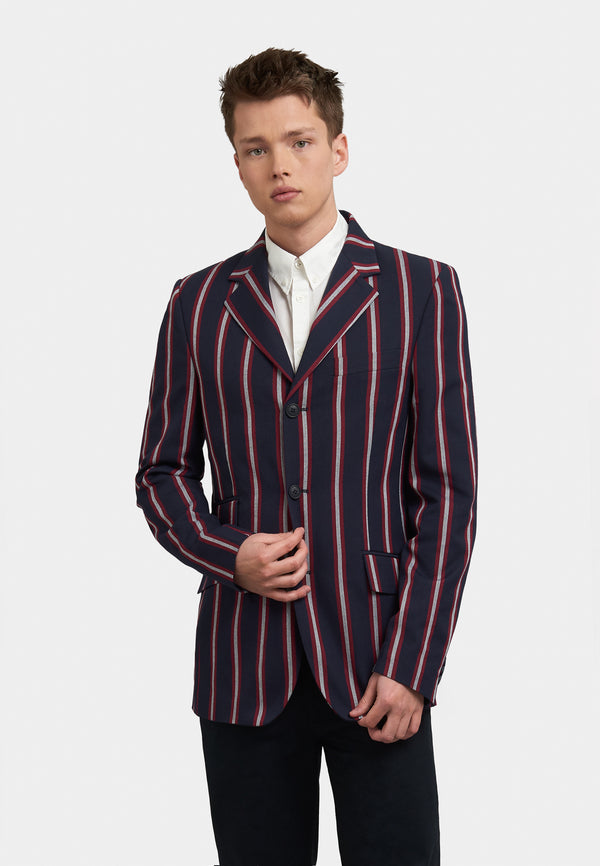 Colour_Navy | Hemmingway Blazer Front - Merc London