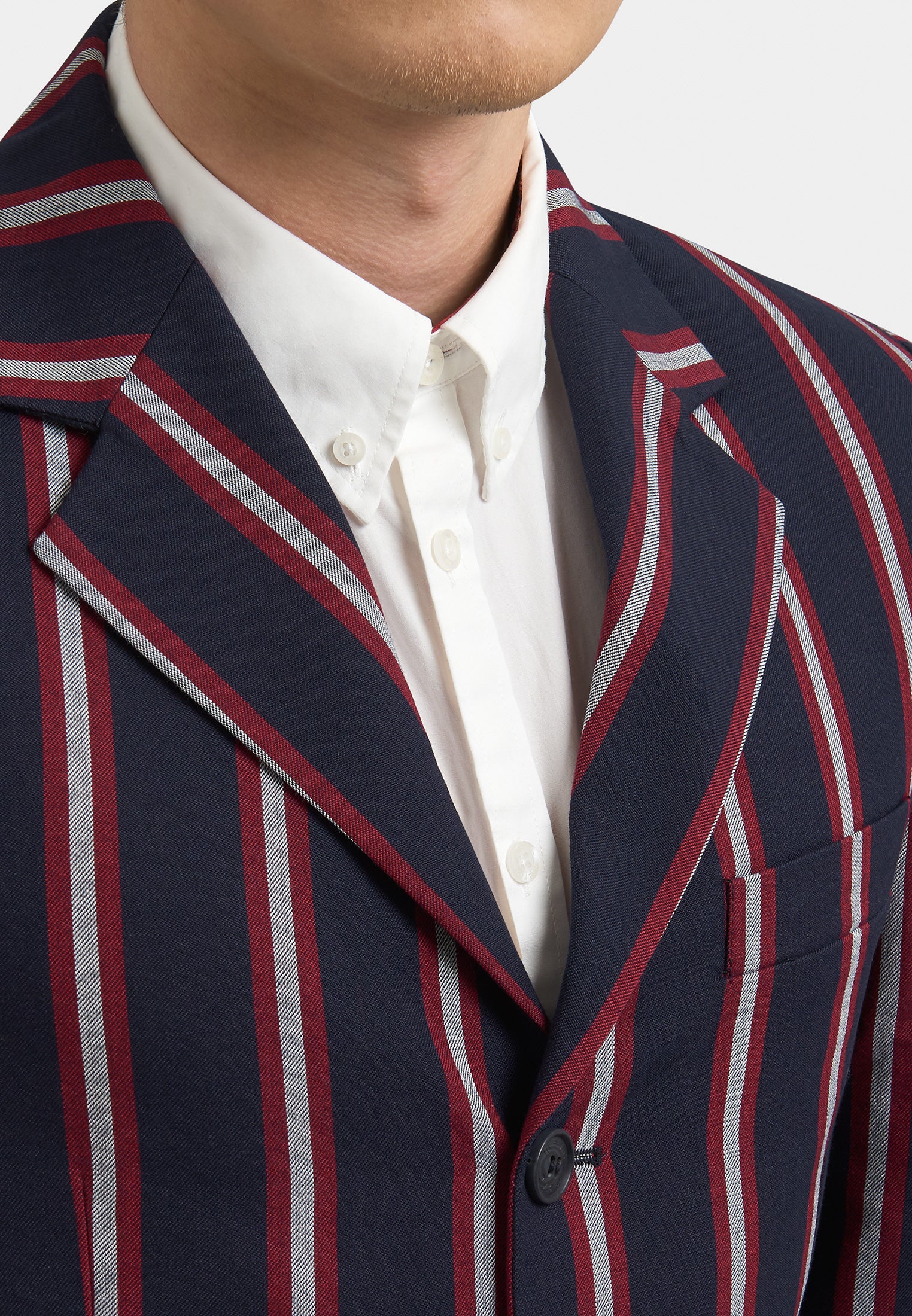 Colour_Navy | Hemmingway Blazer Front - Merc London