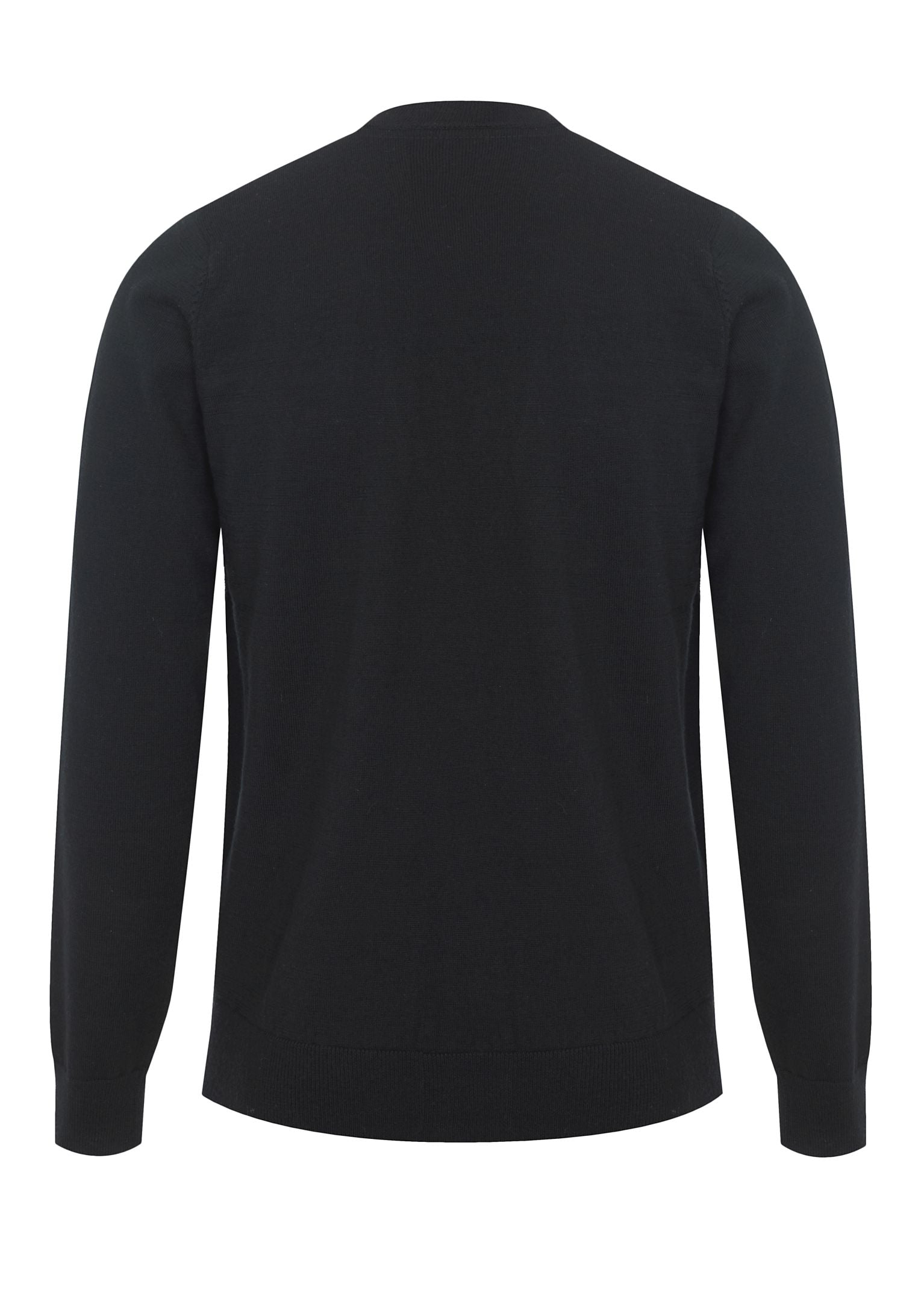 colour_Black|Harris Pure Wool Cardigan - Merc London
