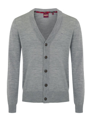 colour_Mineral Marl|Harris Pure Wool Cardigan - Merc London