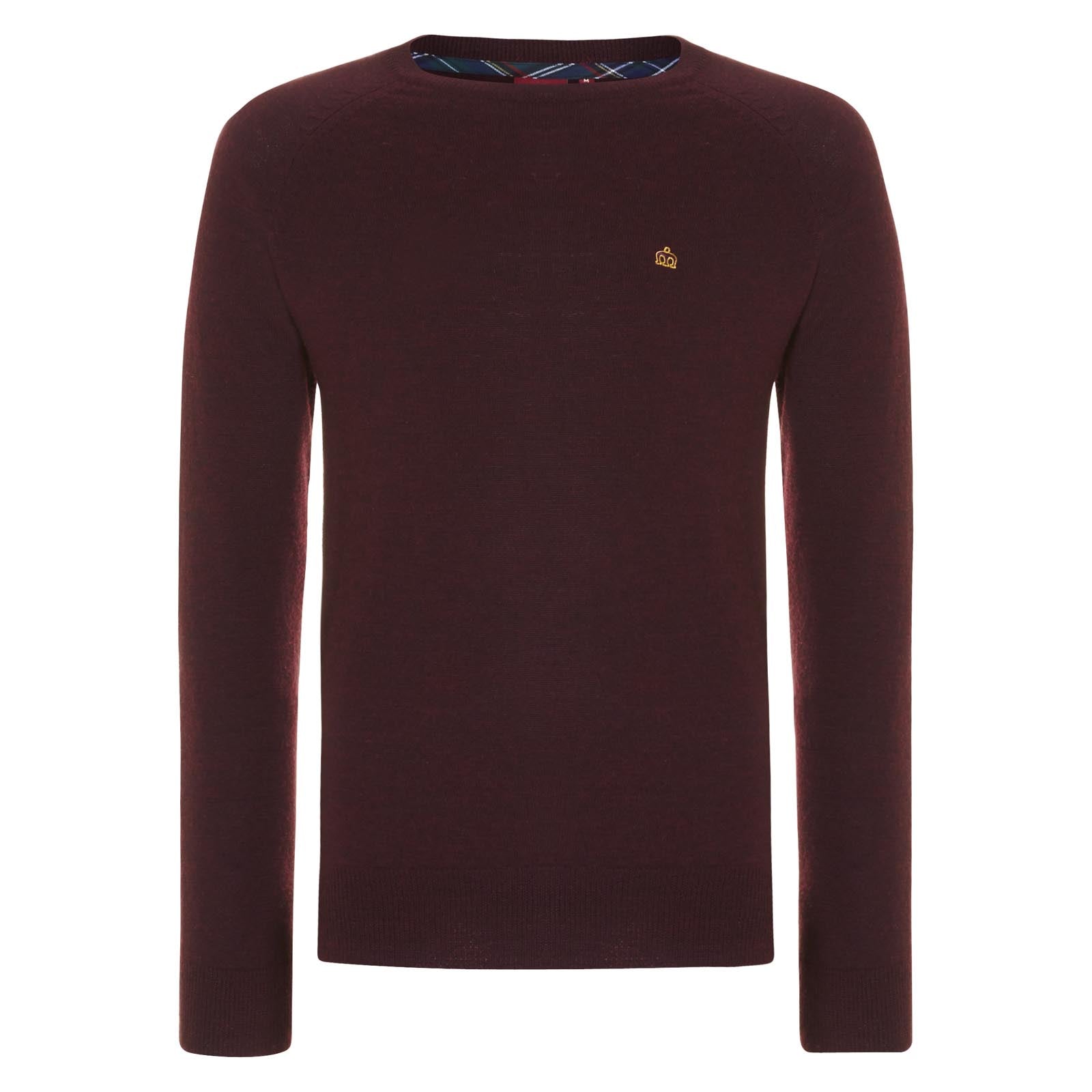 colour_Wine Marl|Stanmore Jumper - Merc London